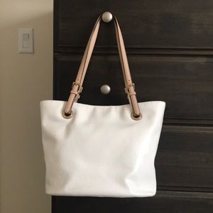 Michael Kors Patent Leather White Shoulder Bag